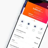 ActivoBank app on a phone showing a credit card balance and recent payments