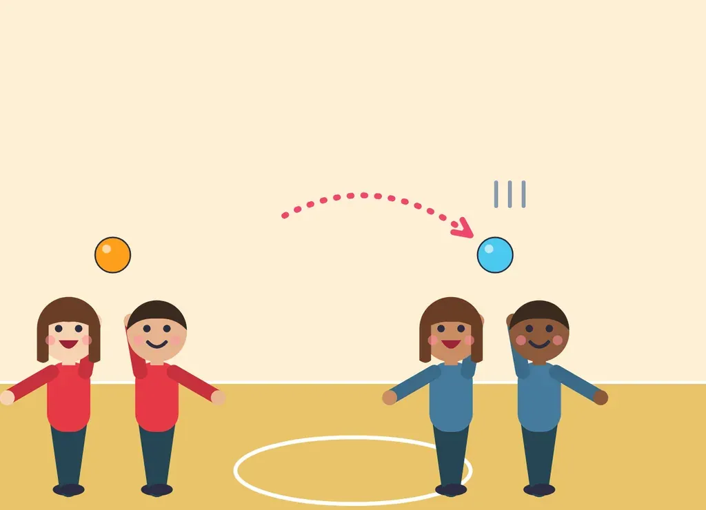 Illustration: Ball Up High in Pairs