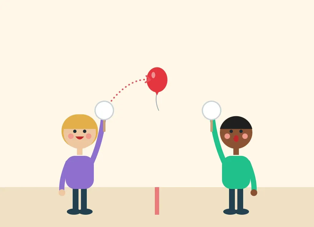 Illustration: Balloon Tennis