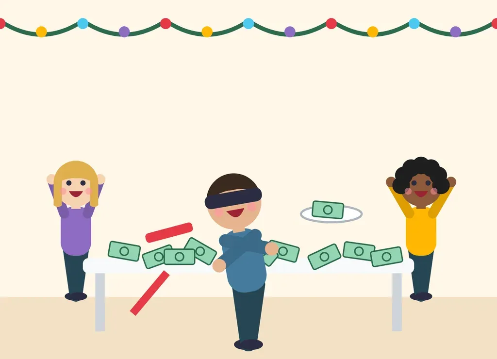 Illustration: Blindfolded Spatula Cash Grab