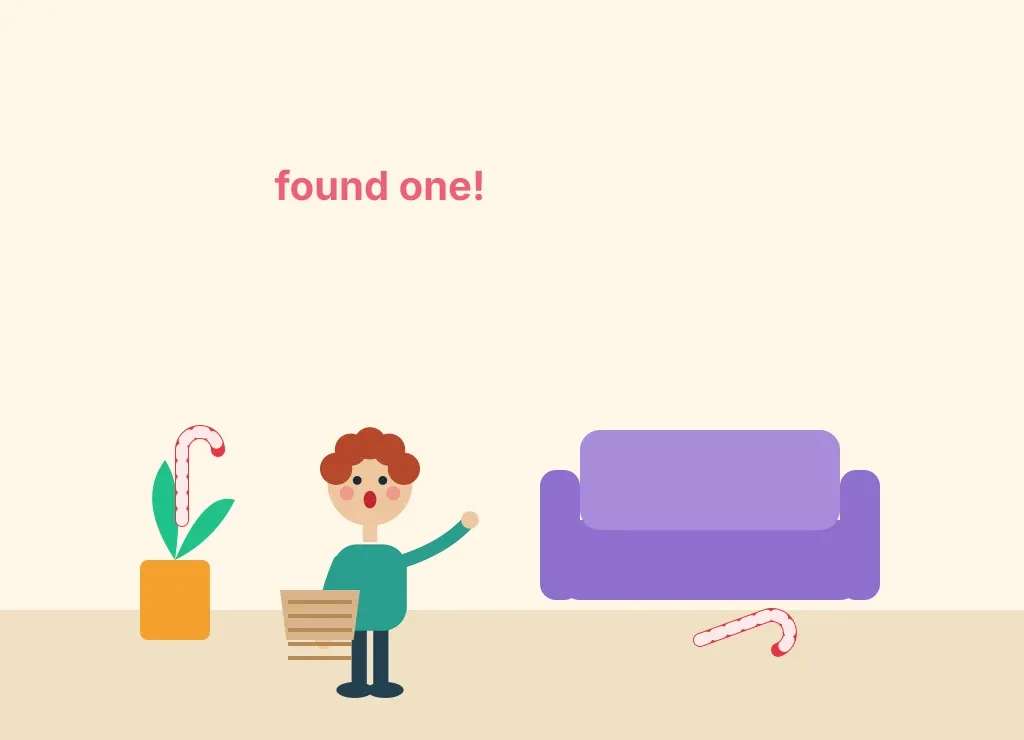 Illustration: Candy Cane Hunt