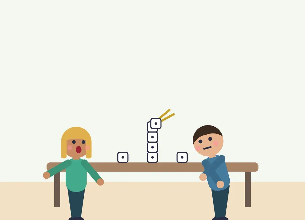 Illustration: Chopstick Dice Tower