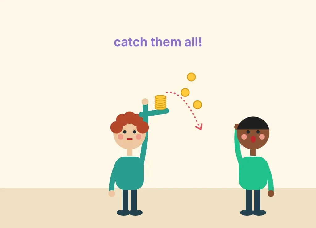Illustration: Elbow Coin Catch
