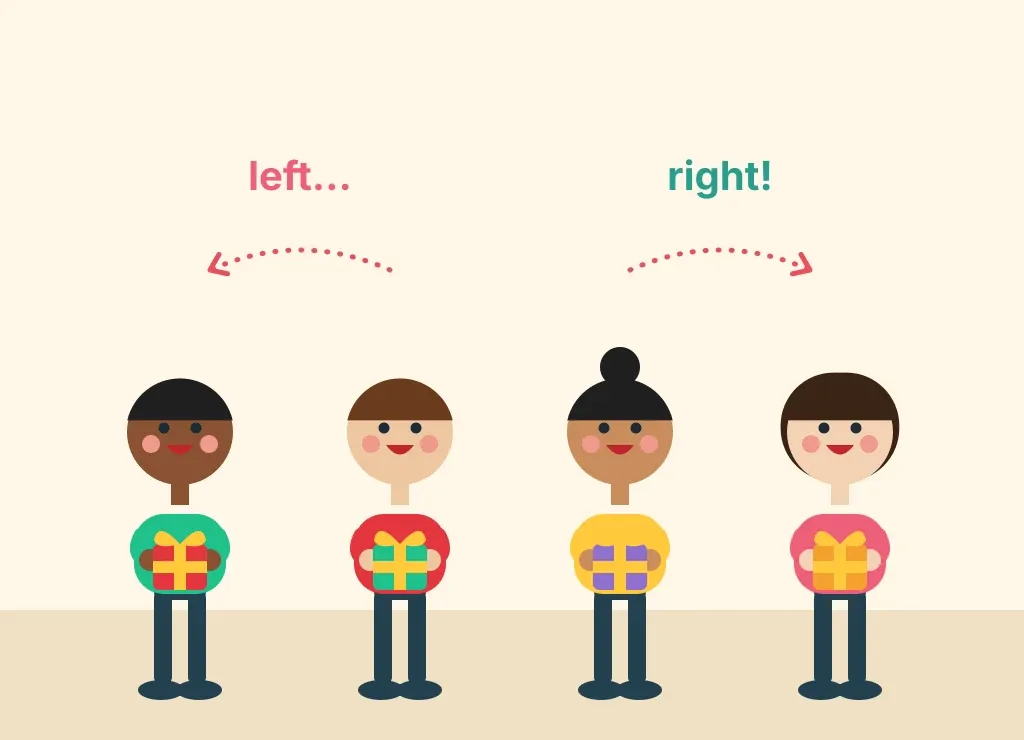 Illustration: Left, Right Gift Pass