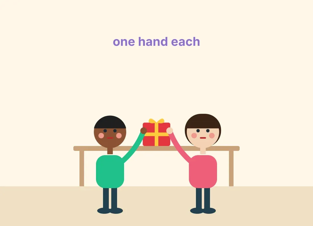 Illustration: One-Handed Team Gift Wrapping