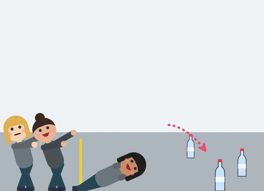 Illustration: Outward Pyramid (Reach the Bottles)