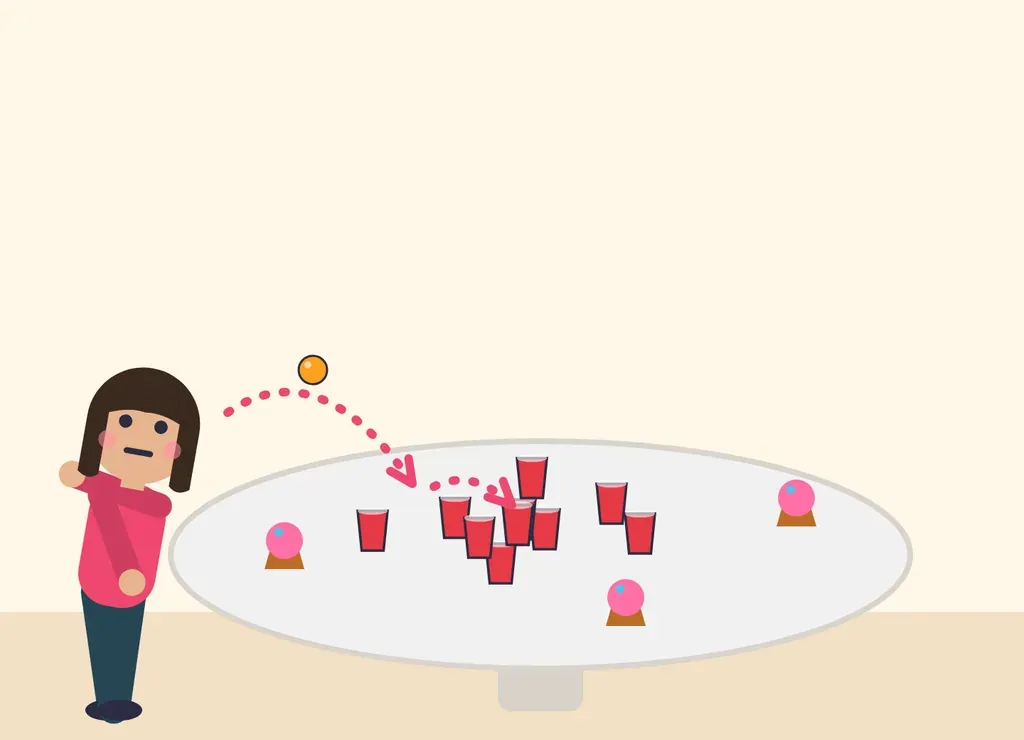 Illustration: Ping-Pong in the Cups
