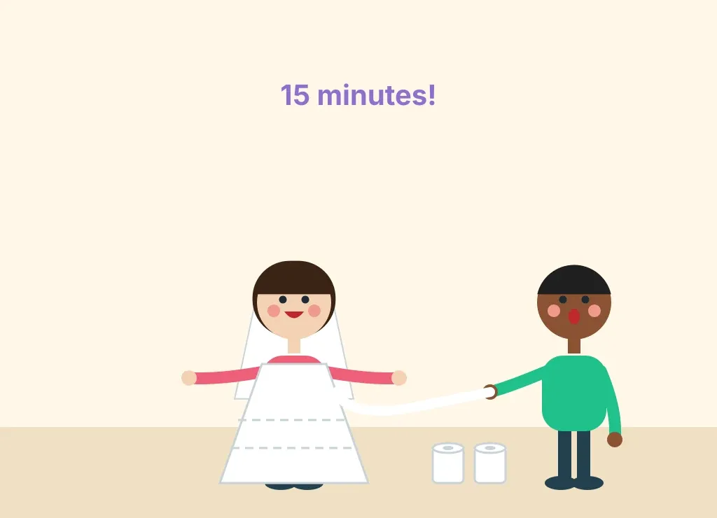 Illustration: Toilet Paper Wedding Dress