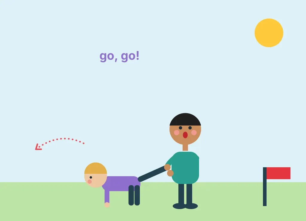 Illustration: Wheelbarrow Race